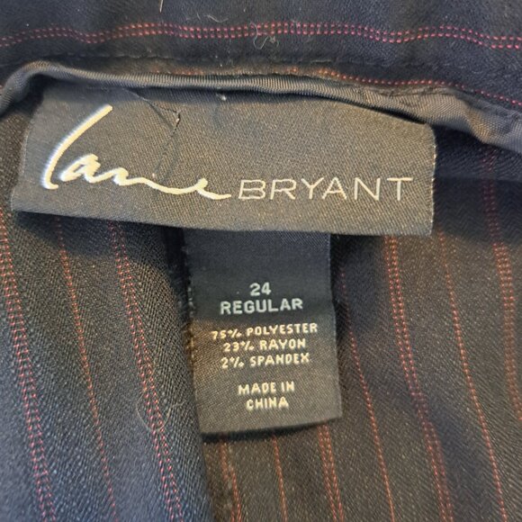 Lane Bryant Black and Red Pinstriped Office Pants Slacks Plus Size 24 - Picture 7 of 7